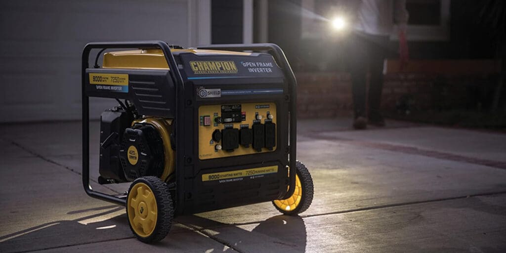 Champion Power Equipment 9000-Watt Electric Start Home Backup Portable Open Frame Inverter Generator with Quiet Technology