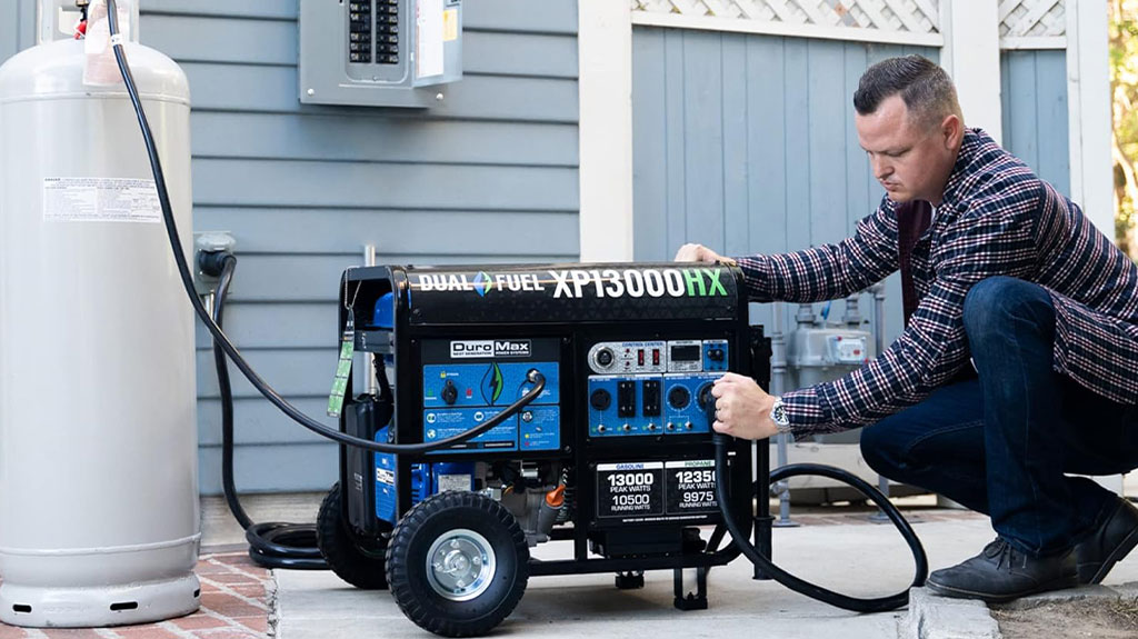 DuroMax XP13000HX 13000 Watt Dual-Fuel Portable Generator with Electric Start