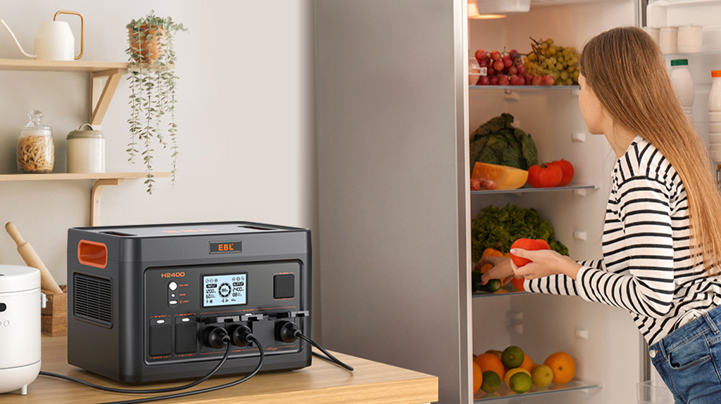 EBL Portable Power Station 2400W Solar Generator LiFePO4 Battery for Convenient Home Uses