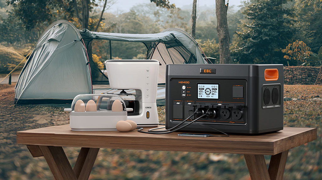 EBL Portable Power Station 2400W Solar Generator LiFePO4 Battery for Great Outdoor Camping Adventures